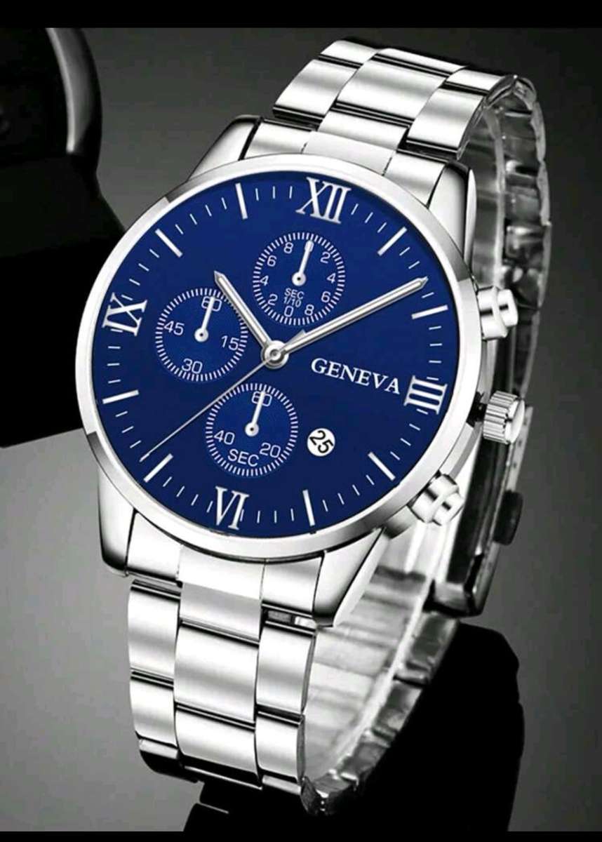 3pc luxurious Men`s geneva Quartz Watch set for men