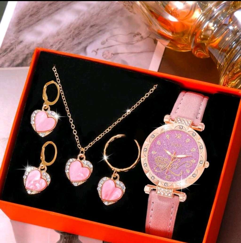 5pc luxurious woman Quartz Watch set for woman