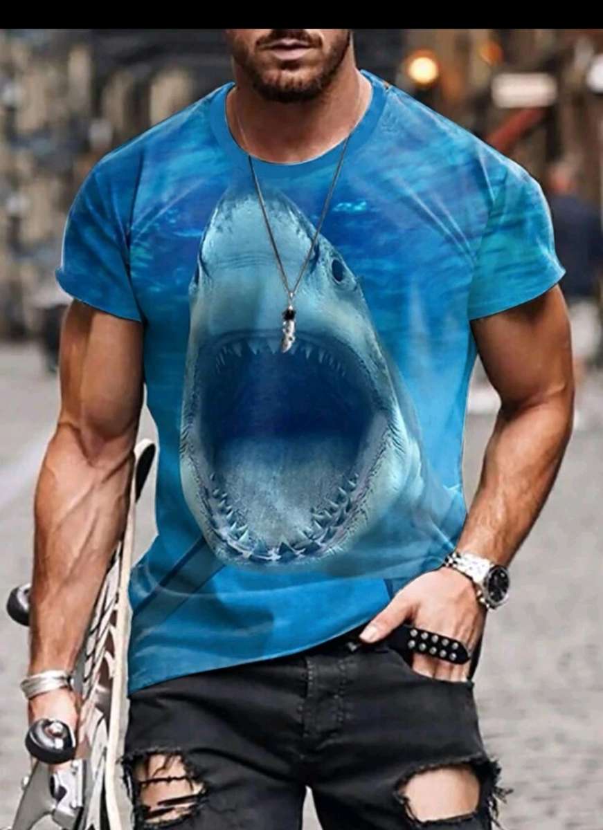 Amazing luxurious 3D Shark printed T shirts