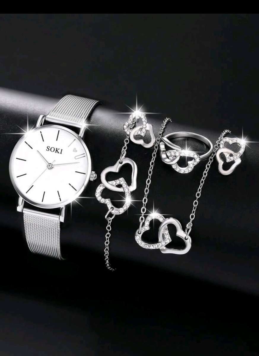 Wow amazing luxurious luxurious woman 6pc soki Quartz Watch set