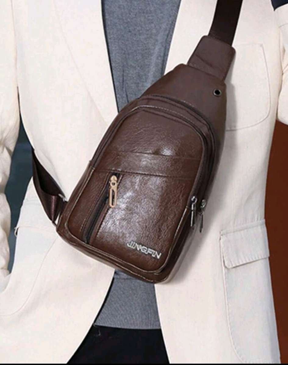 Wow amazing luxurious Men`s leather (P) cross body sling bag