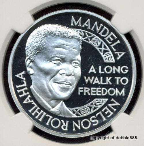 !!! ONE AWAY FROM PERFECT !!! PF69 UC !!! MANDELA - NORWAY Nobel Laureate Medallion