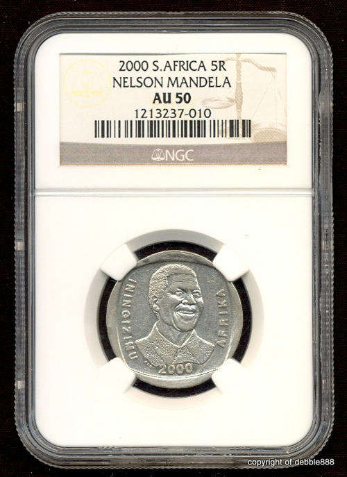 !!! AU50 - "SMILEY" !!! Mandela 2000 R5 !!!