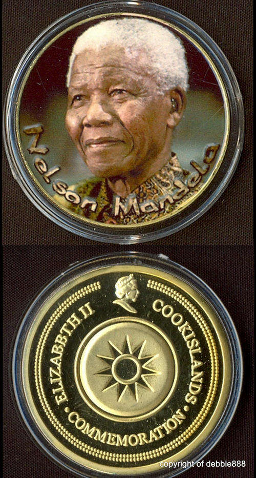 COOK ISLANDS Commemorative Token  - Nelson Mandela