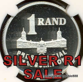 SILVER 1 RAND SALE !!!*** 1994 INAUGURATION PF66 CAMEO *** GOOD GRADE - ONLY 8 GRADED CAMEO !!!