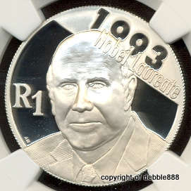 for frdkhan5820*****The PERFECT COIN !!! PF70 FW De Klerk Nobel Laureate - Ultra Cameo *****