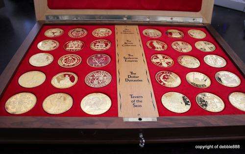 CAPE COIN HERITAGE SET - in gold-plated Sterling Silver !!! Total Silver - 1,119 grams