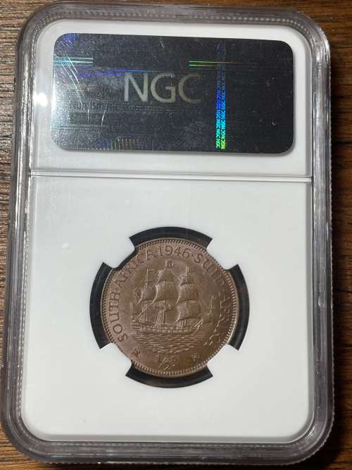 1946 1/2p Ngc grade MS63BN