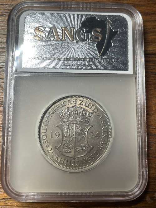 1924 2.5 shilling AU58