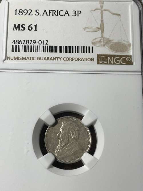 1892 3P NGC GRADED MS61