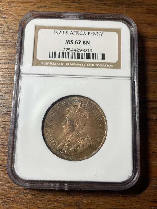1929 Penny NGC GRADED MS62 BN