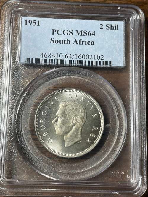 1951 2 shilling PCGS MS64 brilliant uncirculated