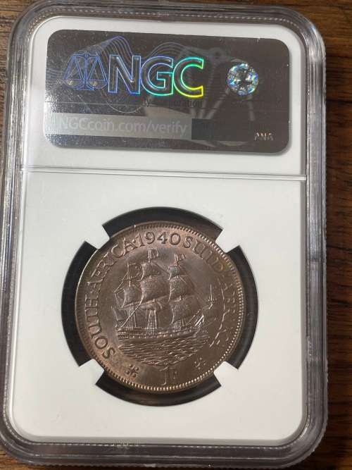 1940 variety. No star after date Ms64BN ngc graded