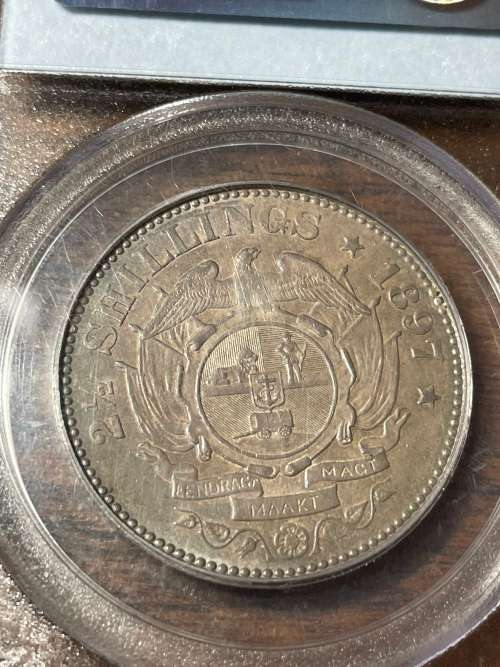 1897 2.5S PCGS MS62 great coin with possibility of a relook at the grade