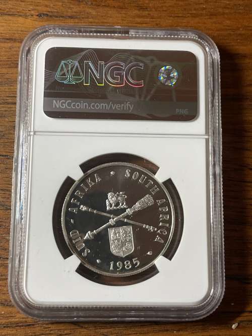 1985 silver R1 PF67 parliament