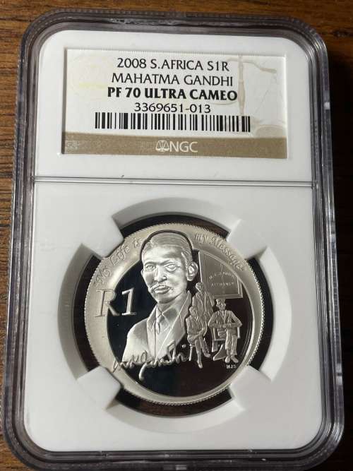 2008 Gandhi NGC PF70 Perfect coin on PROMOTIONAL PRICE