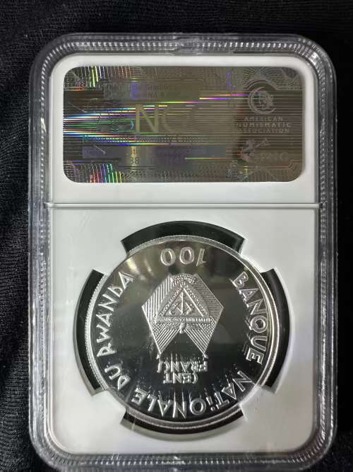 1990 Rwanda S100F *PF67 * Kleynhans collection. chipped top