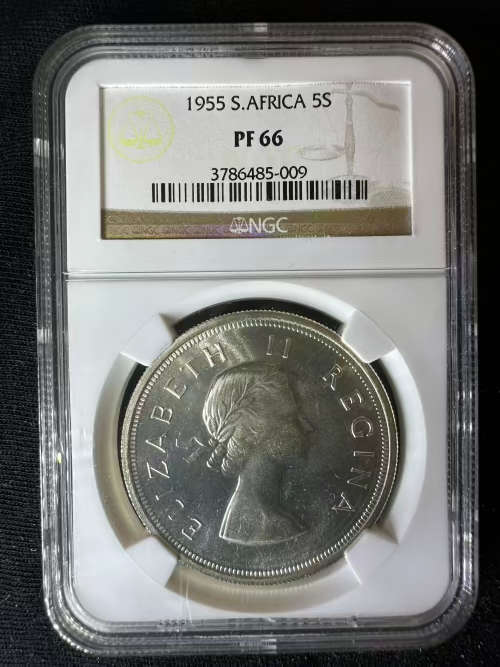 1955 * 5 Shilling  * Graded PF66 * so few on the market for sale * dont hesitate