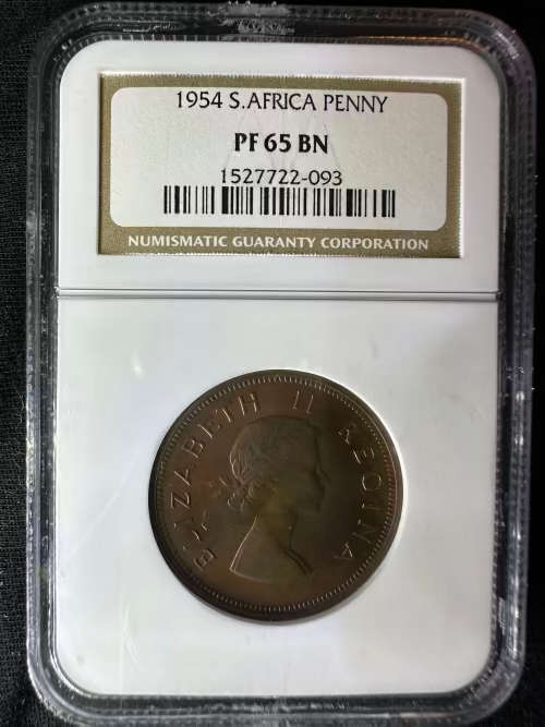 1954 * 1P penny * PF65BN * thrid highest grade * only 5coins better