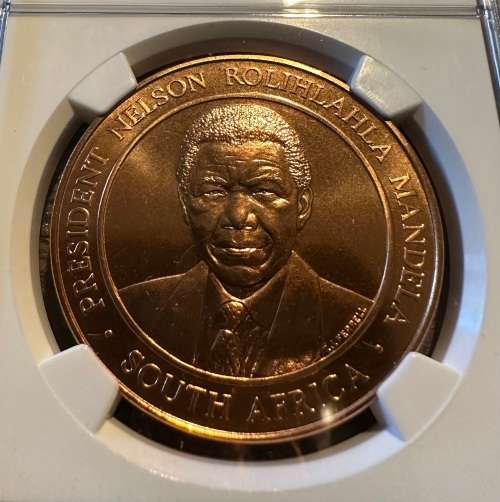 *** MANDELA BIRTHDAY SALE *** Bronze Medal 1998-dated * Mandela Medal * MS67RD