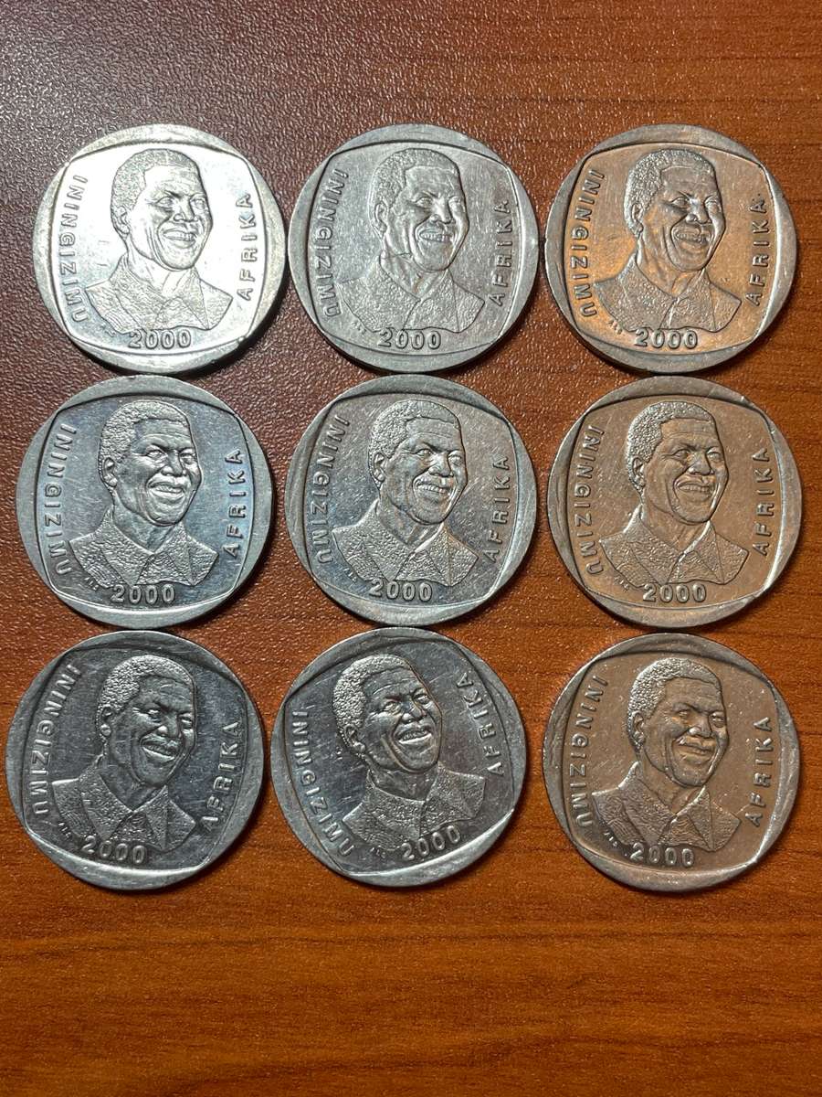 Mandela smiley coins price per each to take all 9