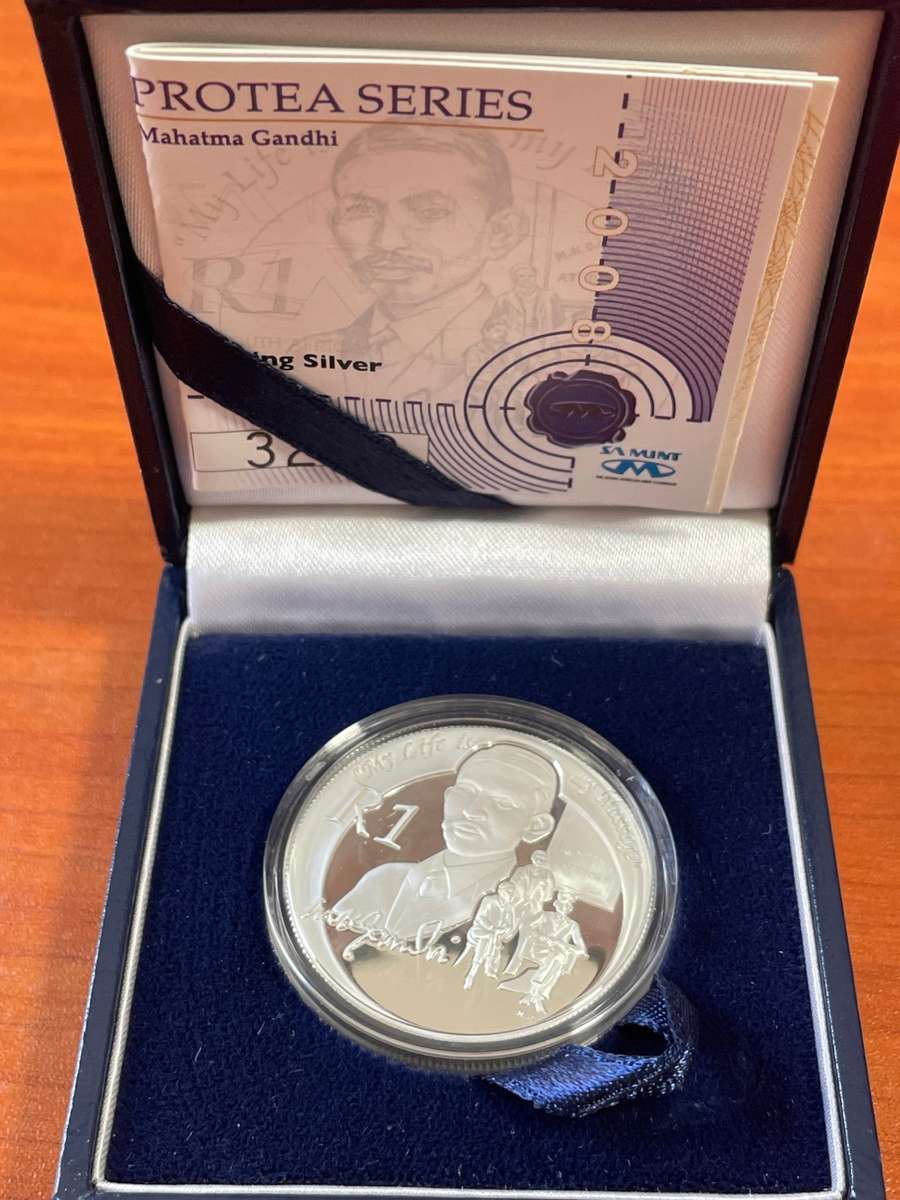 2008 Gandhi Silver R1 Proof - in original SAM box - includes COA - 2 available