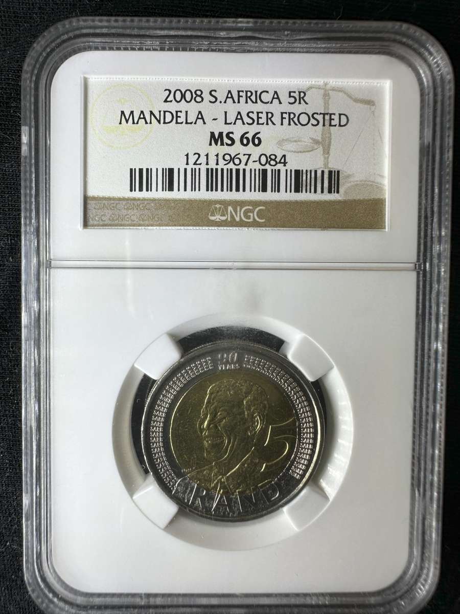 2008***Mandela laser frosted***MS66***buy your coins graded