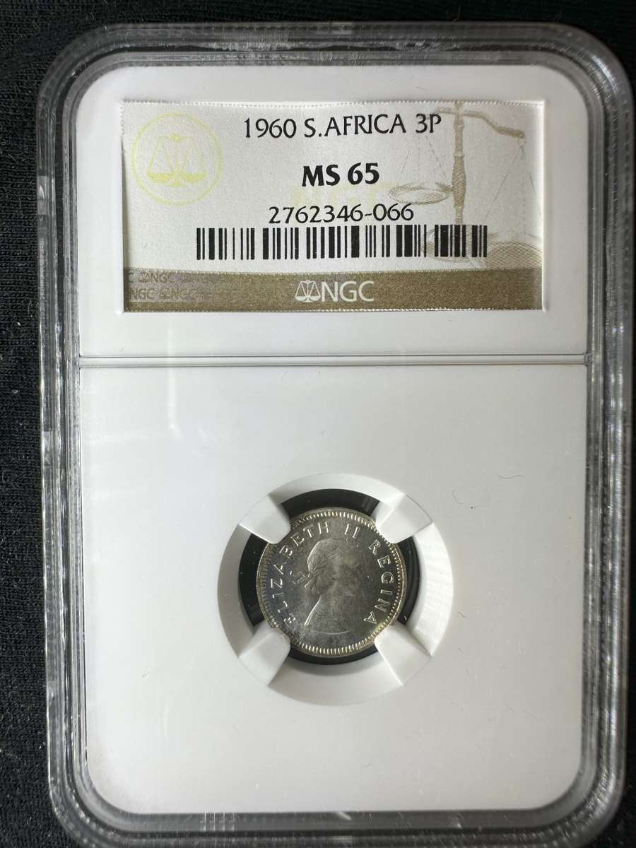 1960***3 pence***MS65***scarce mintage