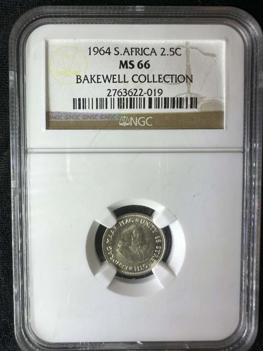 1964***2.5C***MS66 bakewell***pedigree coin history