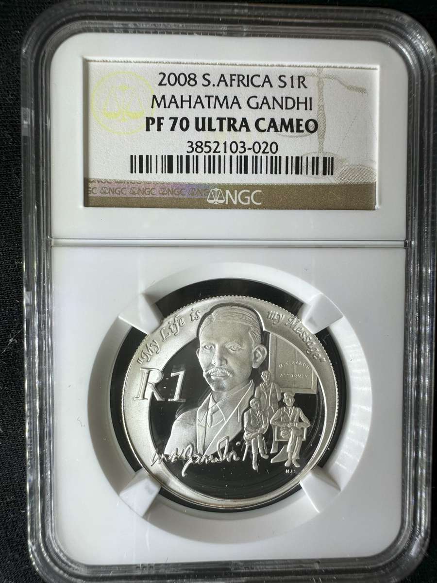 2008***S1R Mahatma Gandhi***PF70 ultra cameo***HIGHEST perfect grade