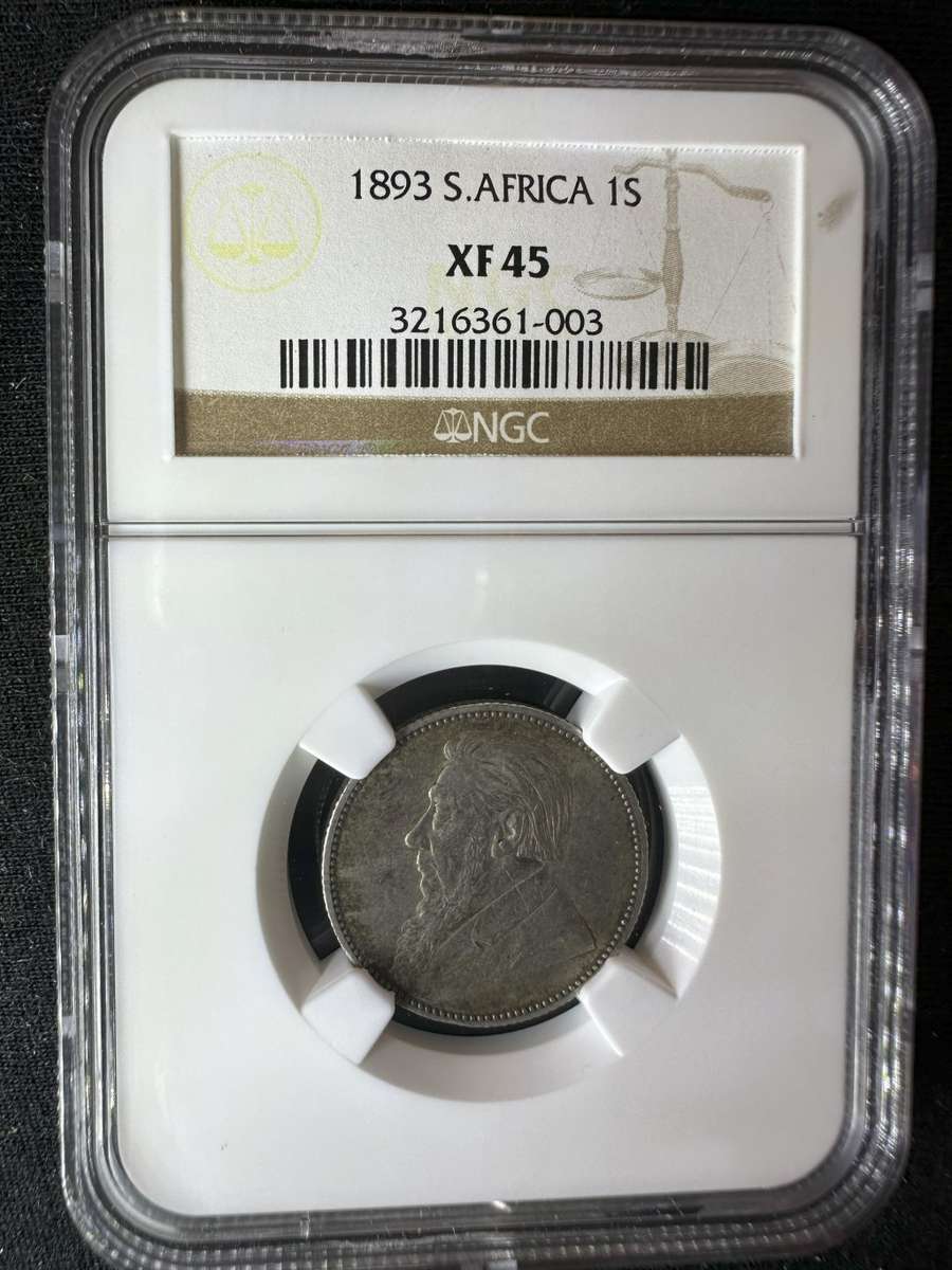 1893***1S***XF45***Scarcest shilling in ZAR