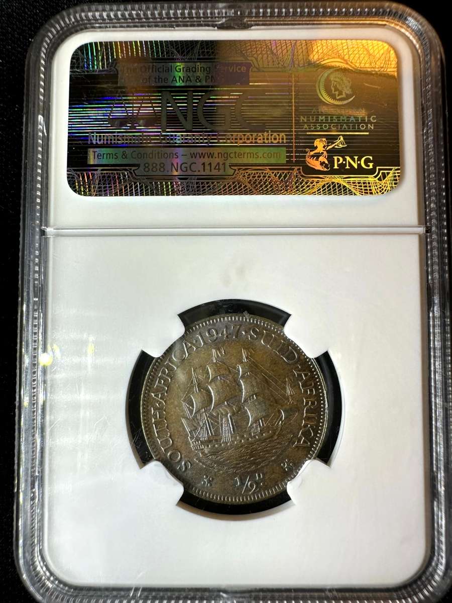 1947***1/2P***AU58BN.***Kleinhans collection