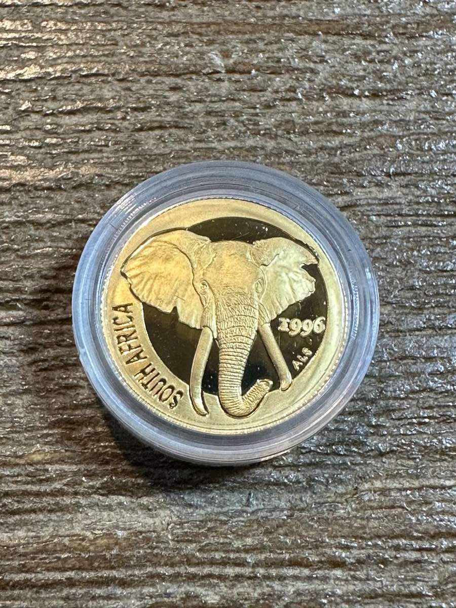 Natura ELEPHANT - 1/10 ounce Gold - SCARCE, highly collectable, includes COA