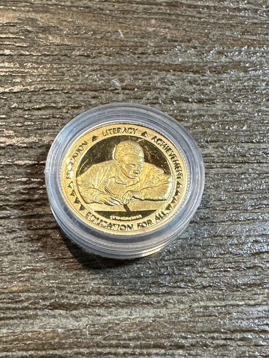 GOLD MANDELA 1/10th ounce - Education for All - SCARCE - highly collectable, includes COA