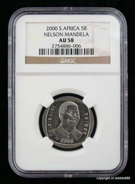 *** AU58 !!! Mandela 2000 R5 coin ***** !!!