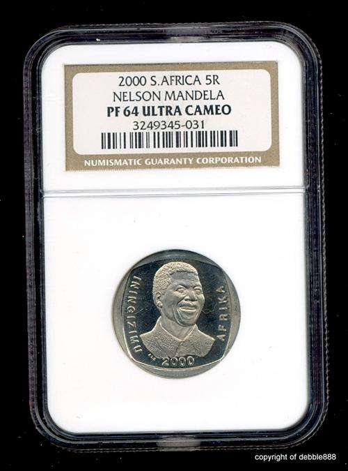 ***** RARE !!!!! PF64 Ultra Cameo * Mandela 2000 coin ***** NGC graded *** !!!
