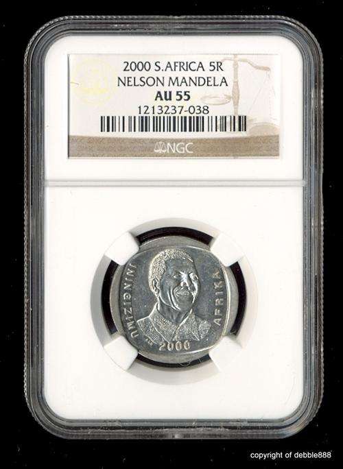 !!! AU55 - "SMILEY" !!! Mandela 2000 R5 !!!