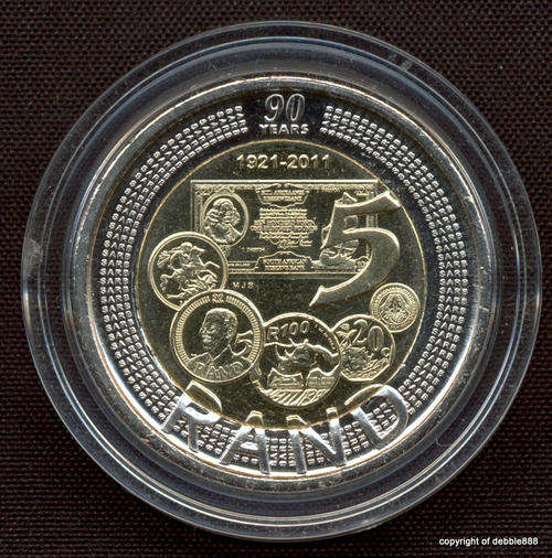 SARB 90th ANNIVERSARY Uncirculated R5 COIN*** !!!!! ENCAPSULATED !!!!!