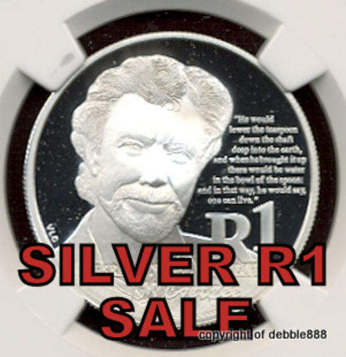 SILVER SALE !!! 2011 JOHN MAXWELL COETZEE Nobel Laureate - PF69 UC*** 2nd Highest Grade!!!