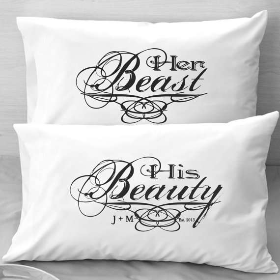 Satin Pillow cases - Beauty & Beast