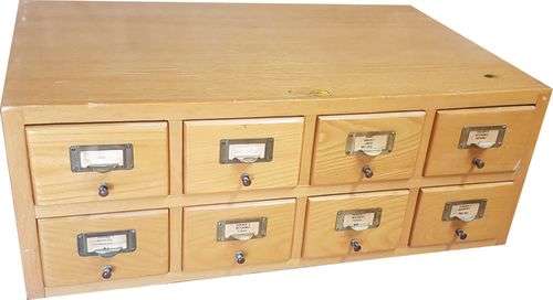 Index card drawers
