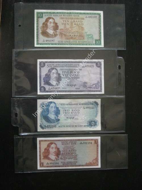 TW de Jongh 1960s Complete Set R1, R2, R5 and R10