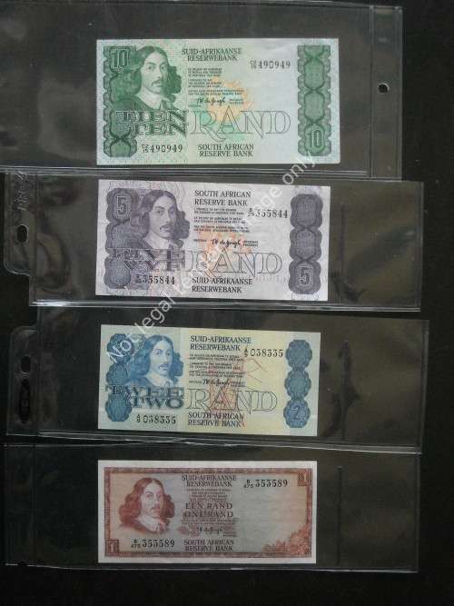 TW de Jongh 1970s Complete Set R1, R2, R5 and R10