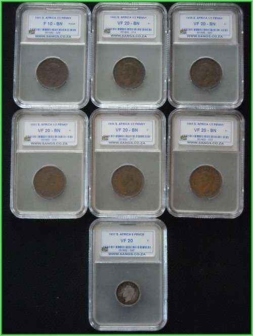 Graded Set of SA Union coins - Please Read # Key dates #