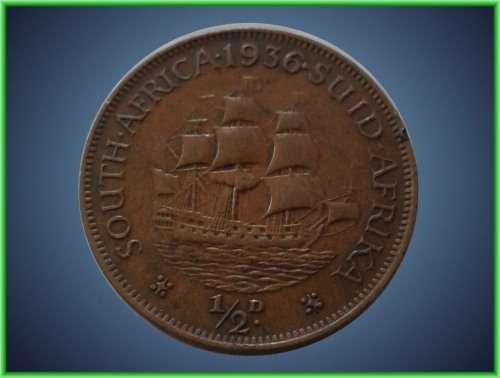 1936 SA Union Half Penny