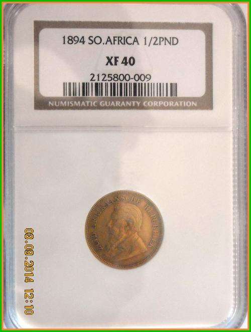 NGC   XF40 1894 Gold Half Pond