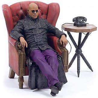 MCFARLANE MATRIX SERIES 1 MORPHEUS ON CHAIR * WELCOME TO THE REAL WORLD  * LOOSE* MINT