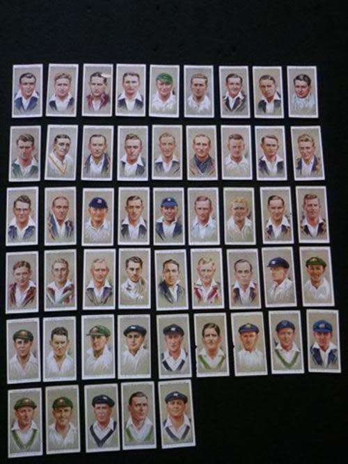 PLAYER'S CIGARETTE CARDS - FULL SET (50) OF "CRICKETERS, 1934"