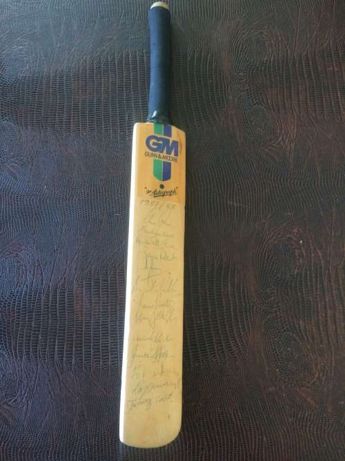 MINIATURE CRICKET BAT TRANSVAAL 1987/8 LAST OF THE MEAN MACHINE TEAMS