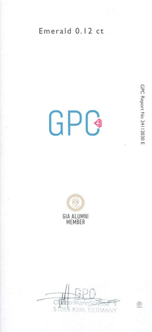 Natural certified 0.12 Ct Emerald